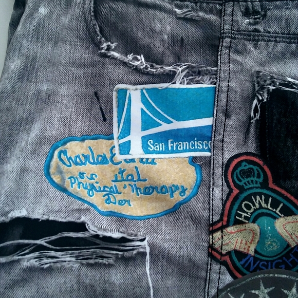 Faux Distressed Shorts - Picture 7 of 14